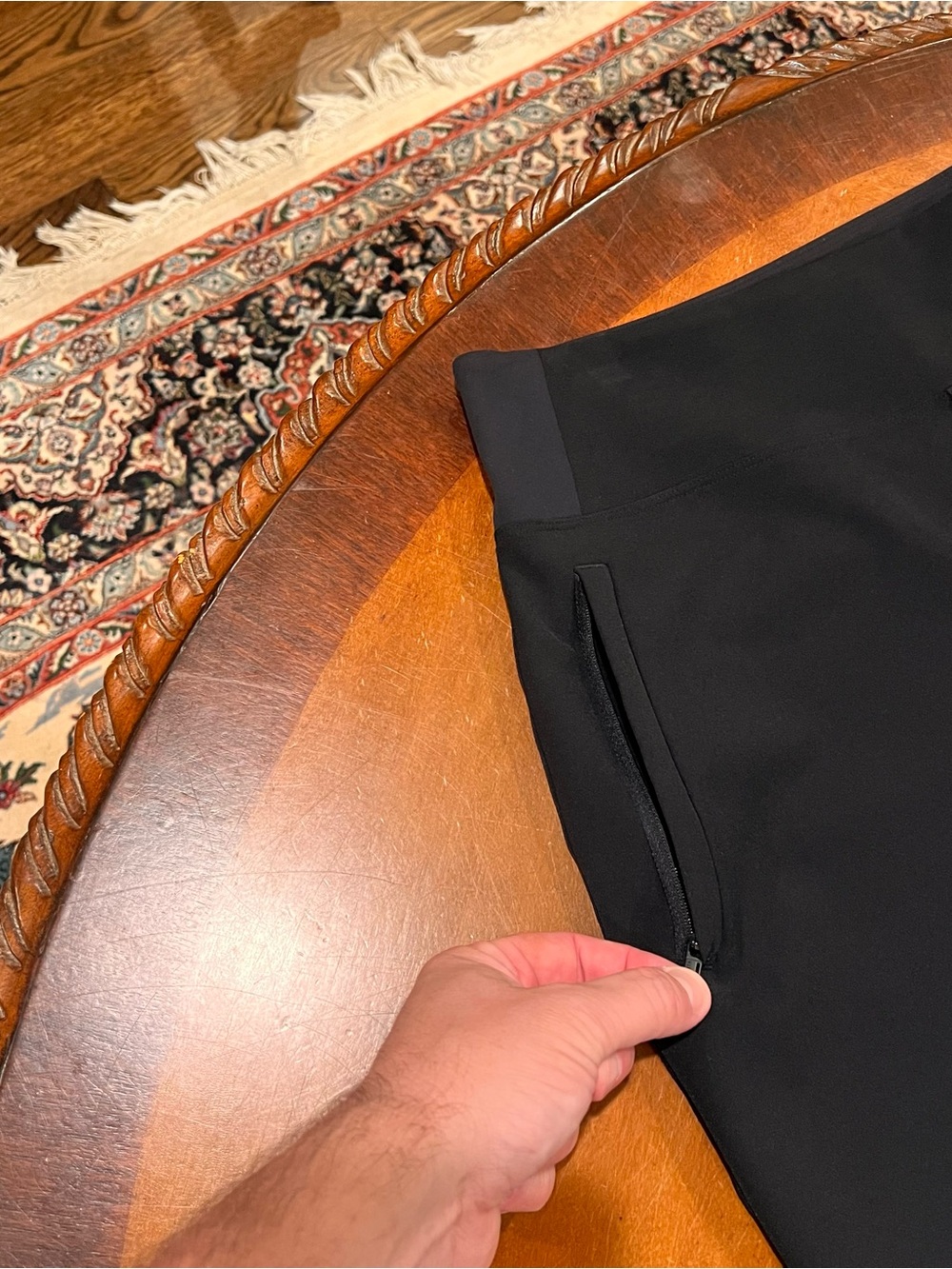 Athleta Endless High Rise Pant Black 12 Tapered Straight Leg Semi-Fitted Travel - Picture 7 of 16